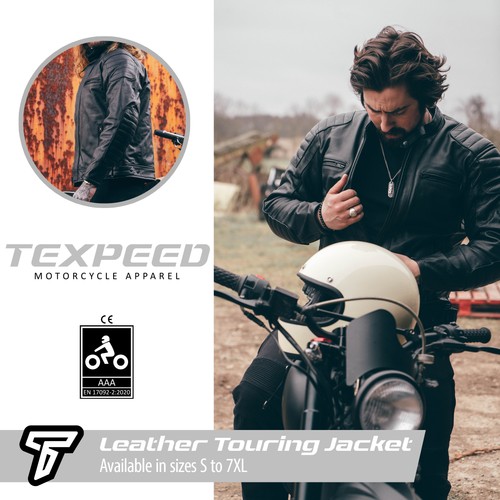 Giacca moto pelle touring - giacca,