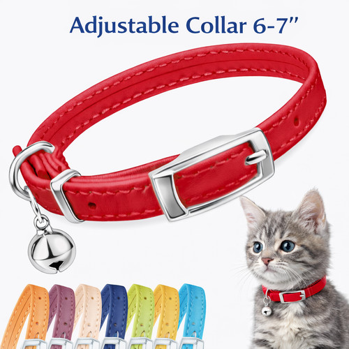 Collare per gatti pelle con - gatti,
