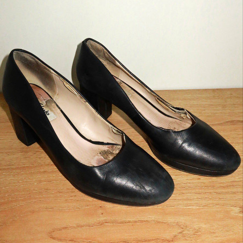 Clarks donna nero pelle - , tacco