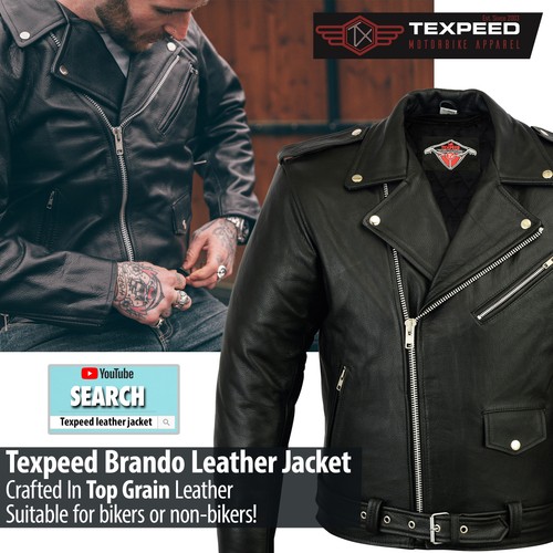 Giacca moto pelle brando - moto,